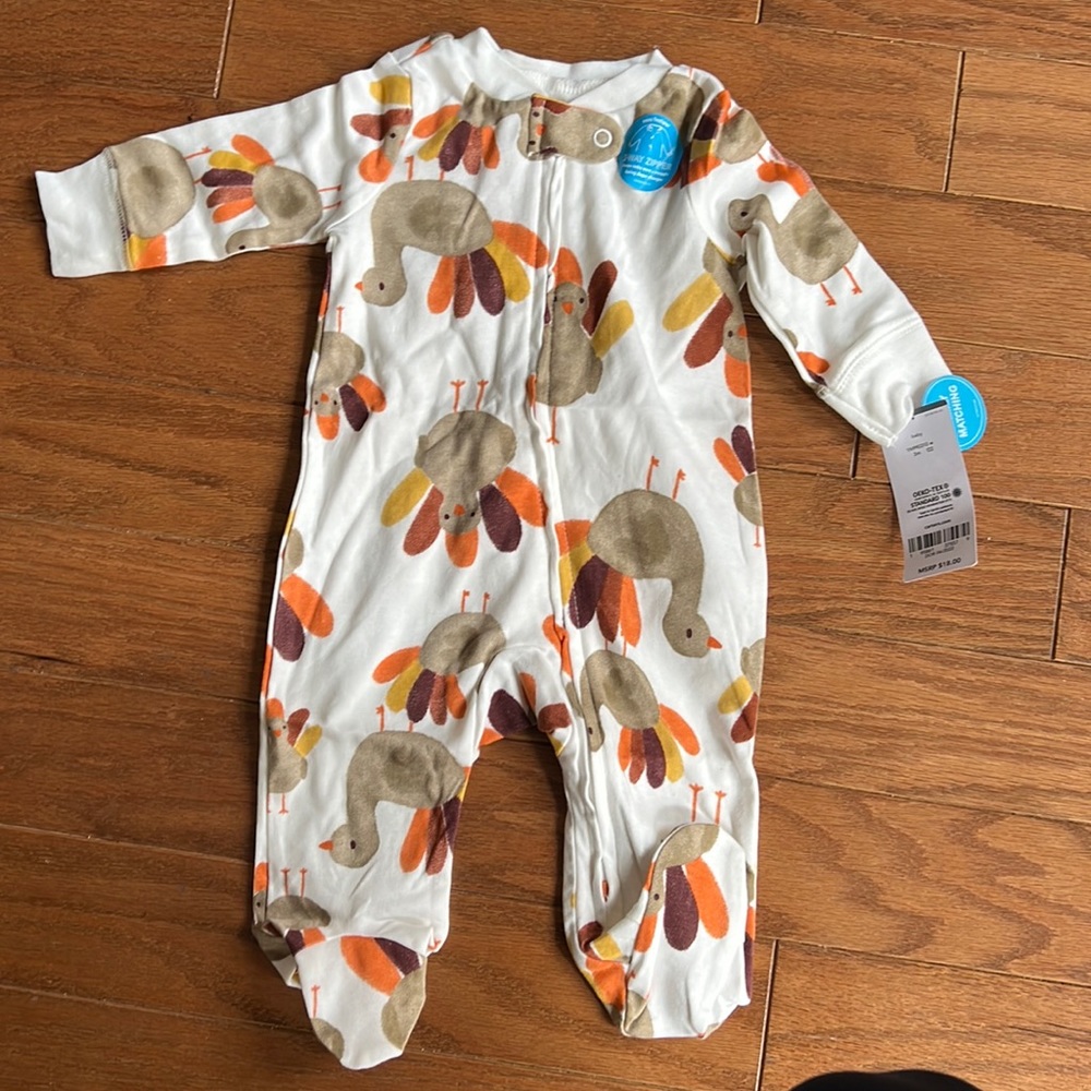 Thanksgiving footie pajama